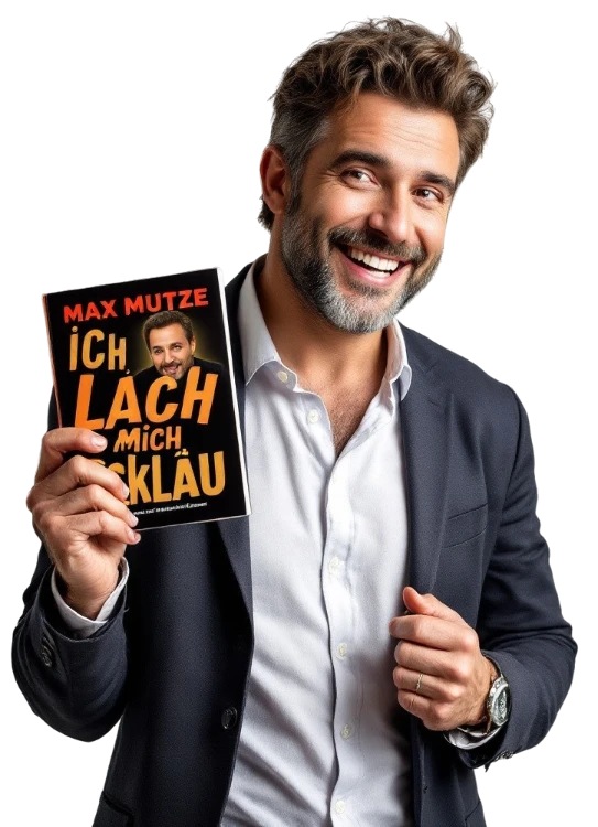 Comedian mit Buch