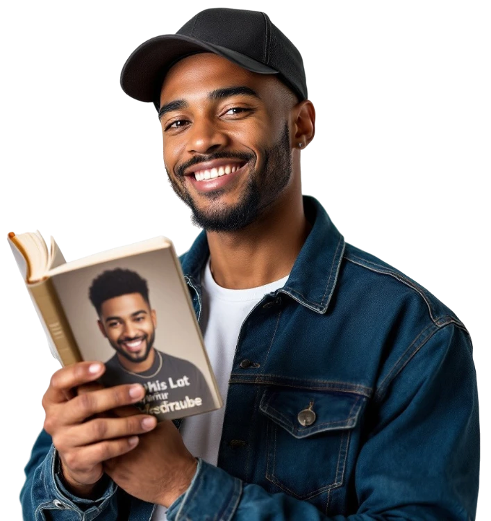 YouTuber mit Buch frei