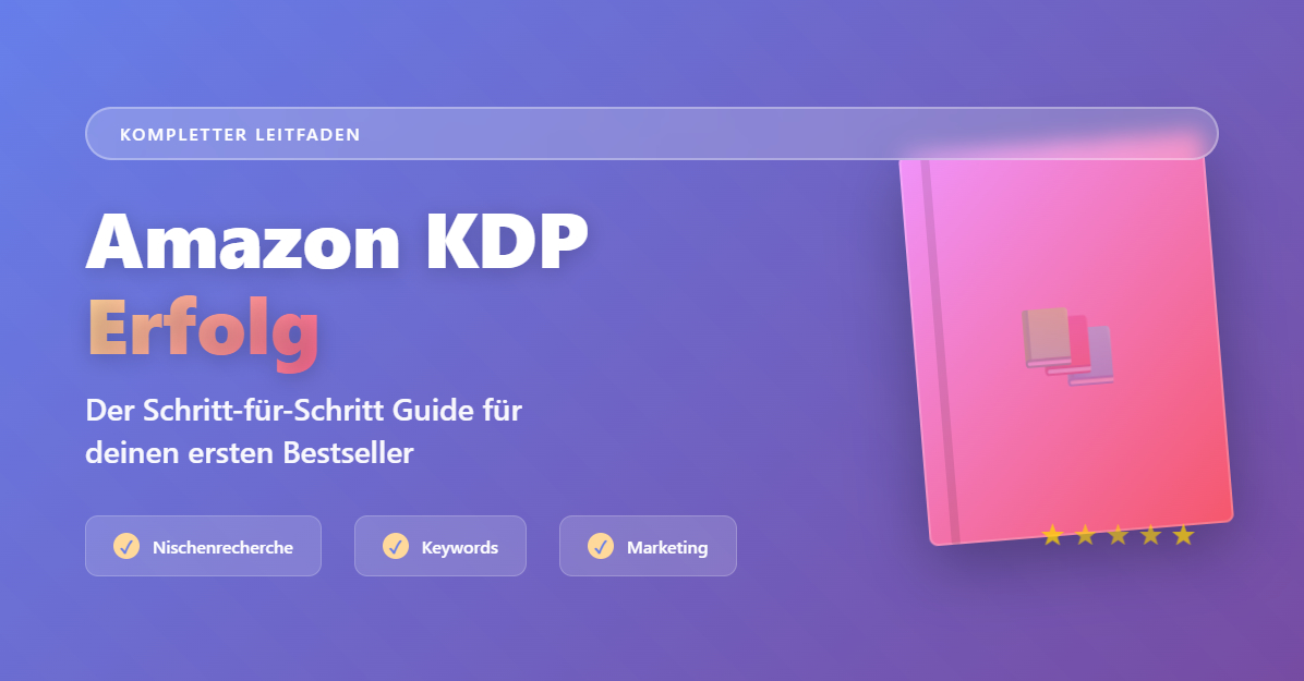Amazon KDP Schritt für Schitt erklärt